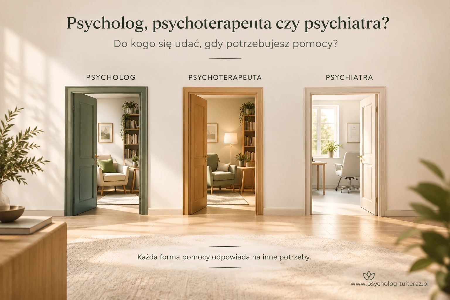 Psycholog, psychoterapeuta czy psychiatra? Do kogo się udać, gdy potrzebujesz pomocy.
